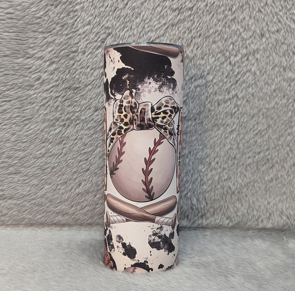 Baseball Mom Tumbler 20oz With Reusable Straw