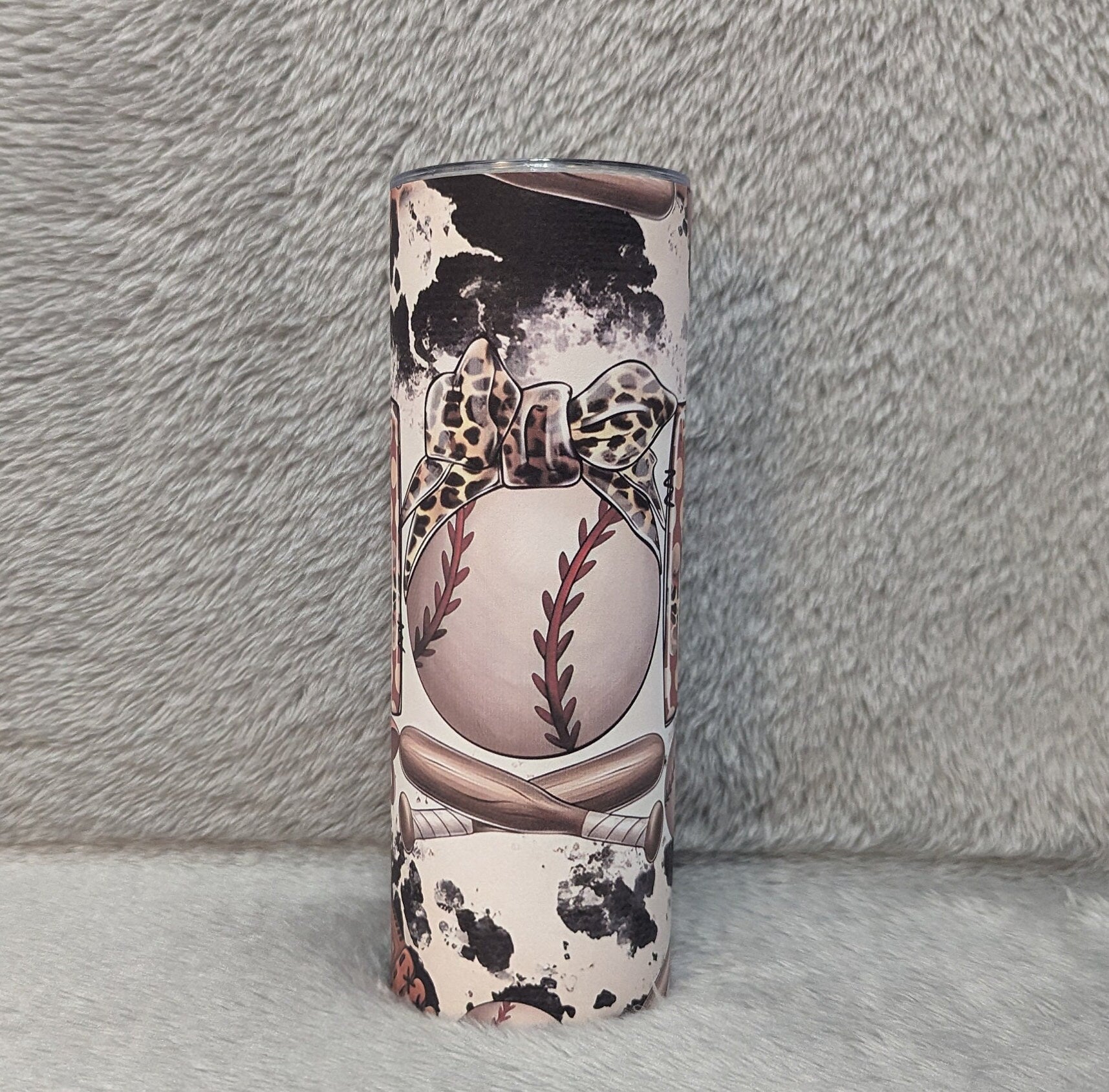 Baseball Mom Tumbler 20oz With Reusable Straw