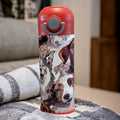 Kids Dog Water Bottle 12oz With Reusable Straw Can Be Personalized