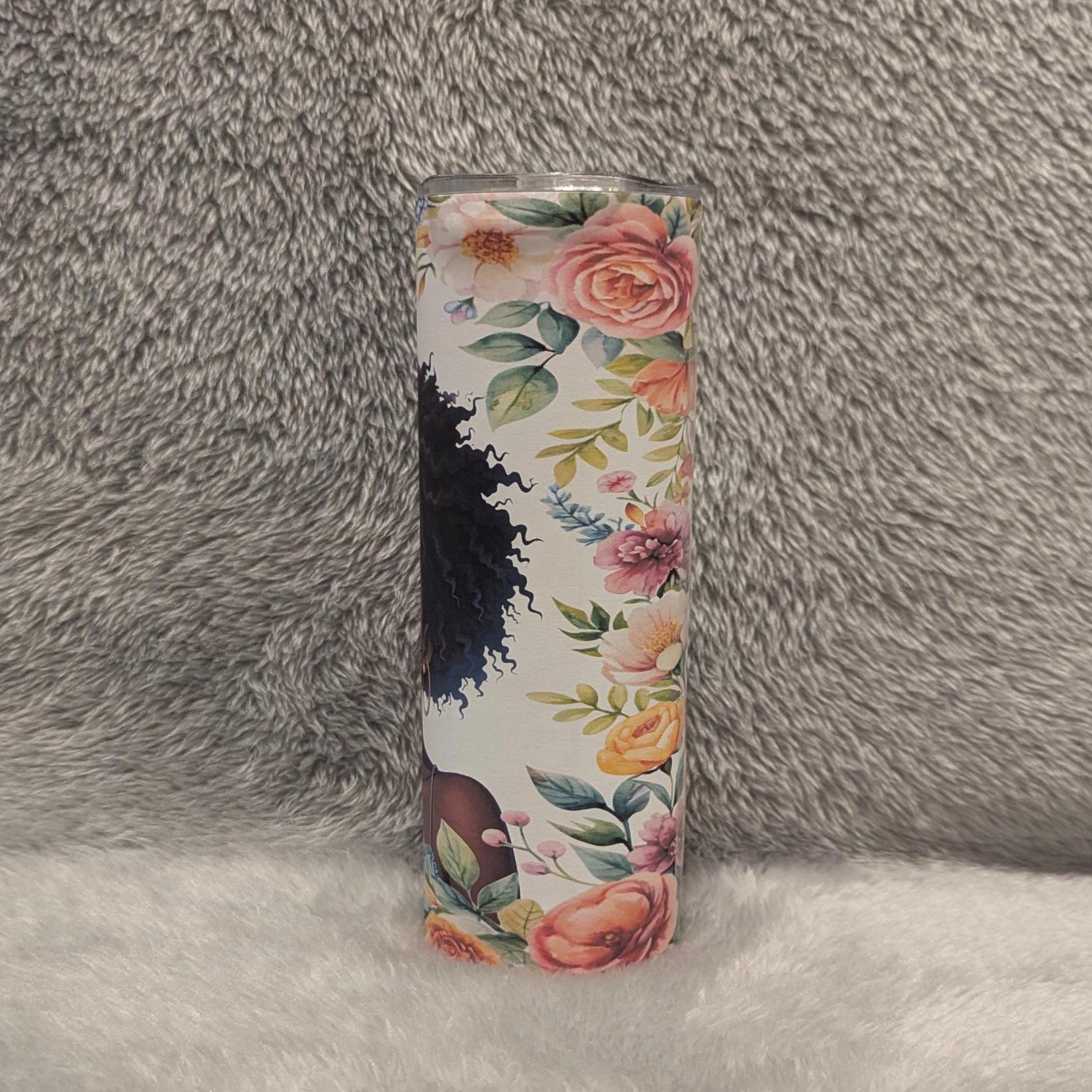 Summer Girl Tumbler 20oz With Reusable Straw, Can Be Personalized