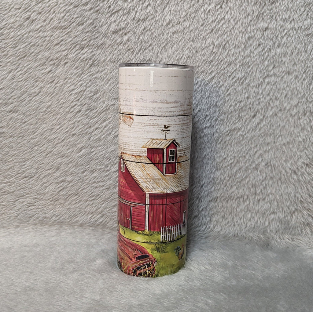 Life Is Better On The Farm Tumbler 20oz With Reusable Straw
