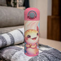 Kids Axolotl Water Bottle 12oz With Reusable Straw Can Also Be Personalized