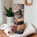 Stained Glass Design Fish Tumbler 20oz With Reusable Straw, Can Be Personalized