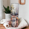 Deer Tumbler 20oz With Reusable Straw, Can Be Personalized