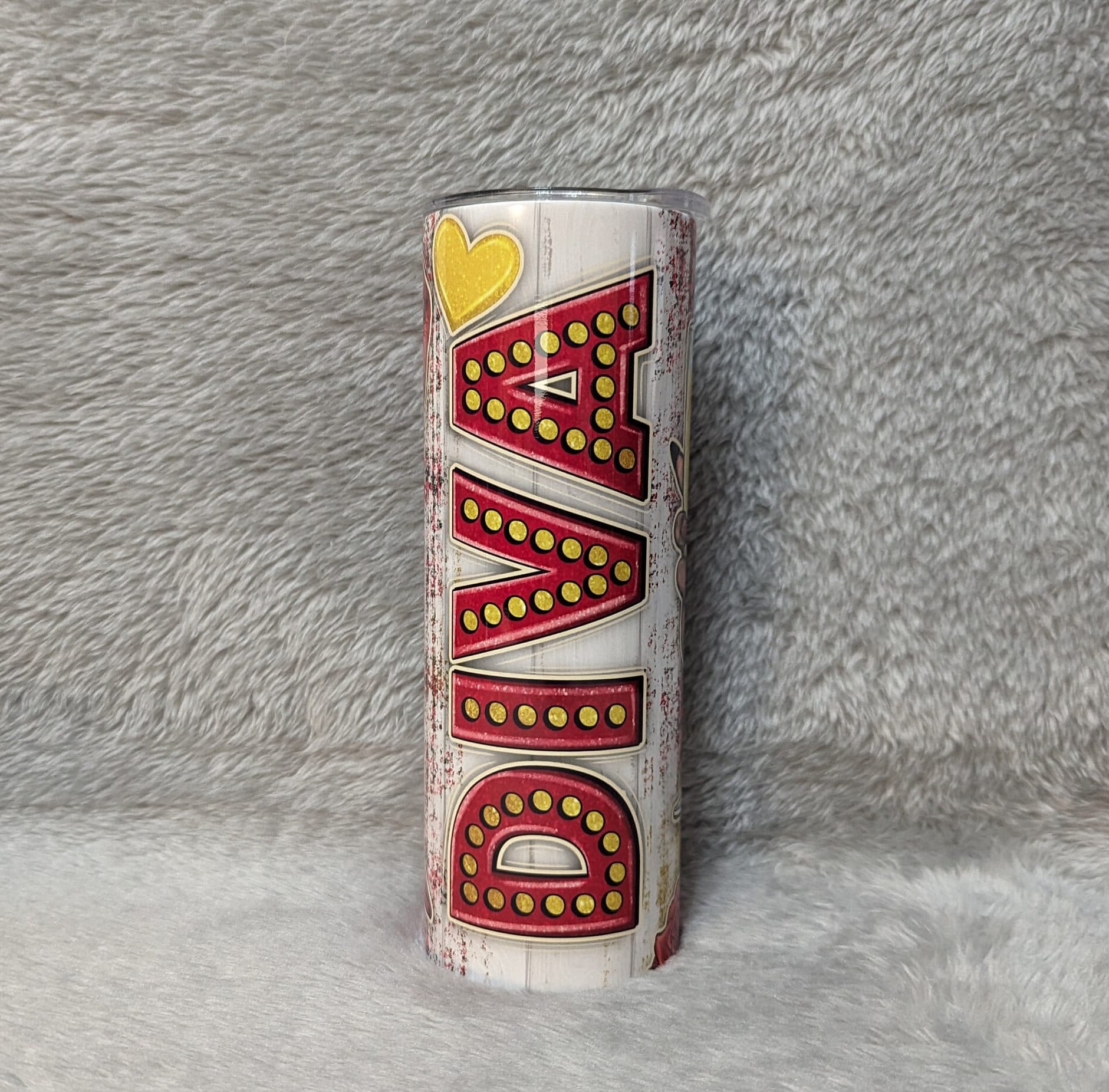 Beautiful Diva Tumbler 20oz With Reusable Straw