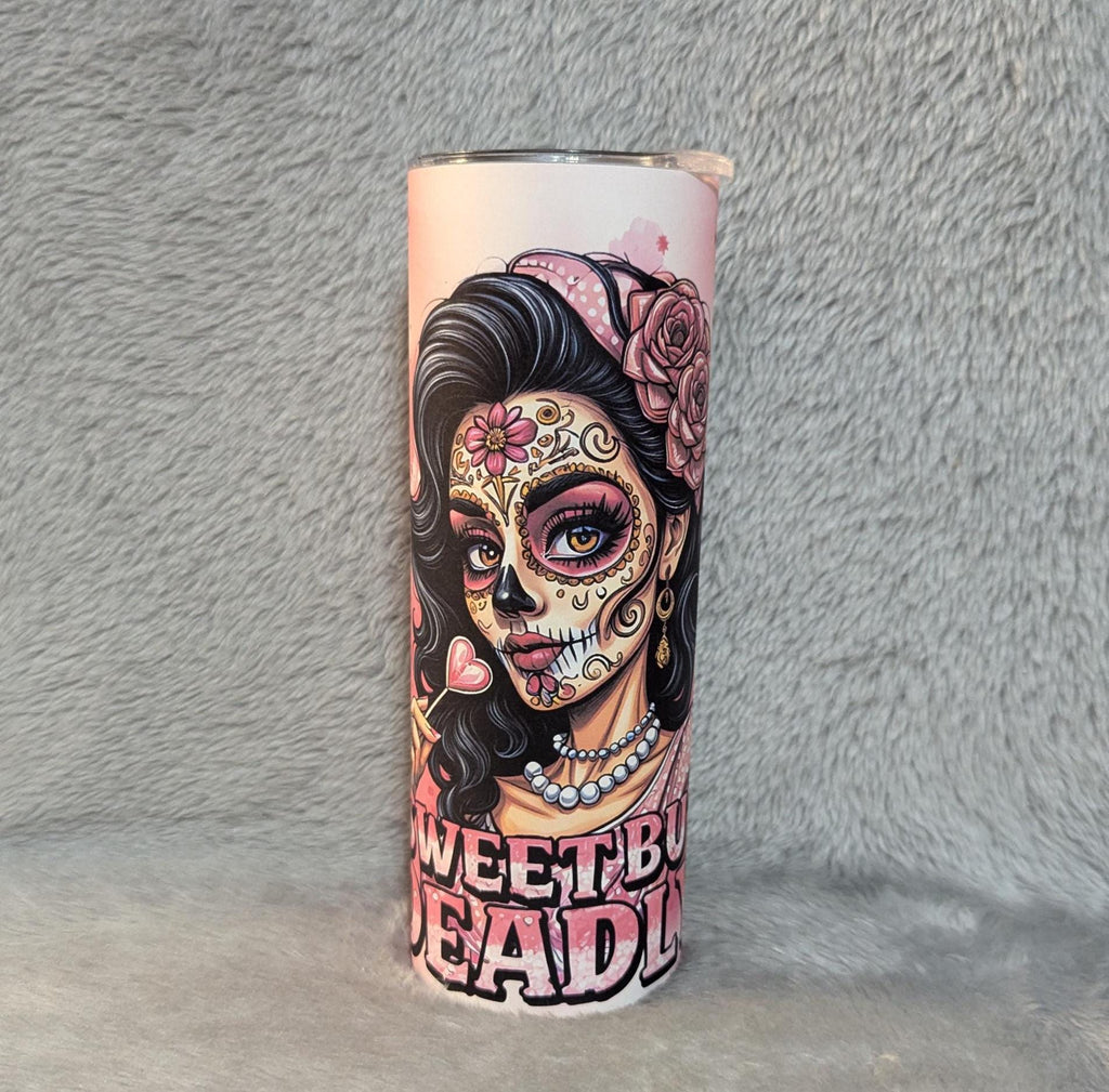 Sweet But Deadly Girl Tumbler 20oz With Reusable Straw, Can Be Personalized