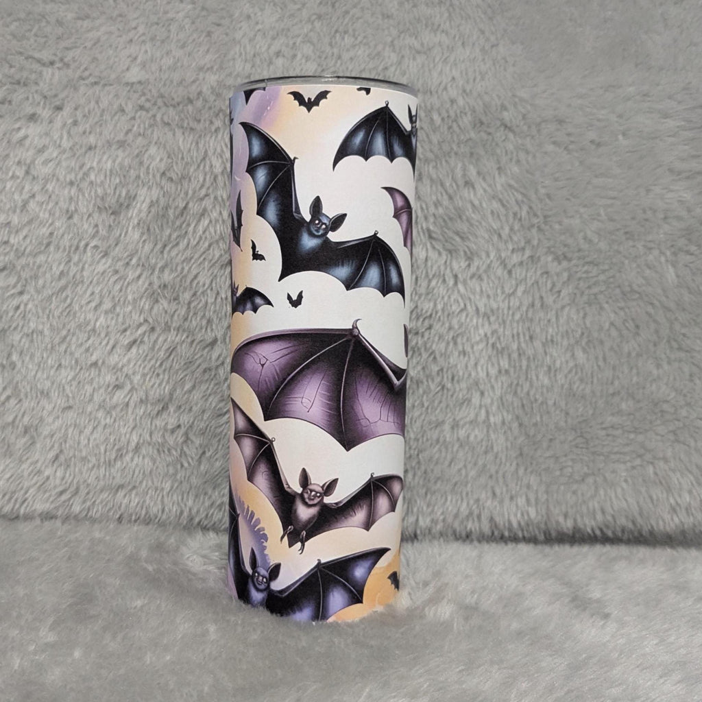 Bat Tumbler 20oz With Reusable Straw, Can Be Personalized