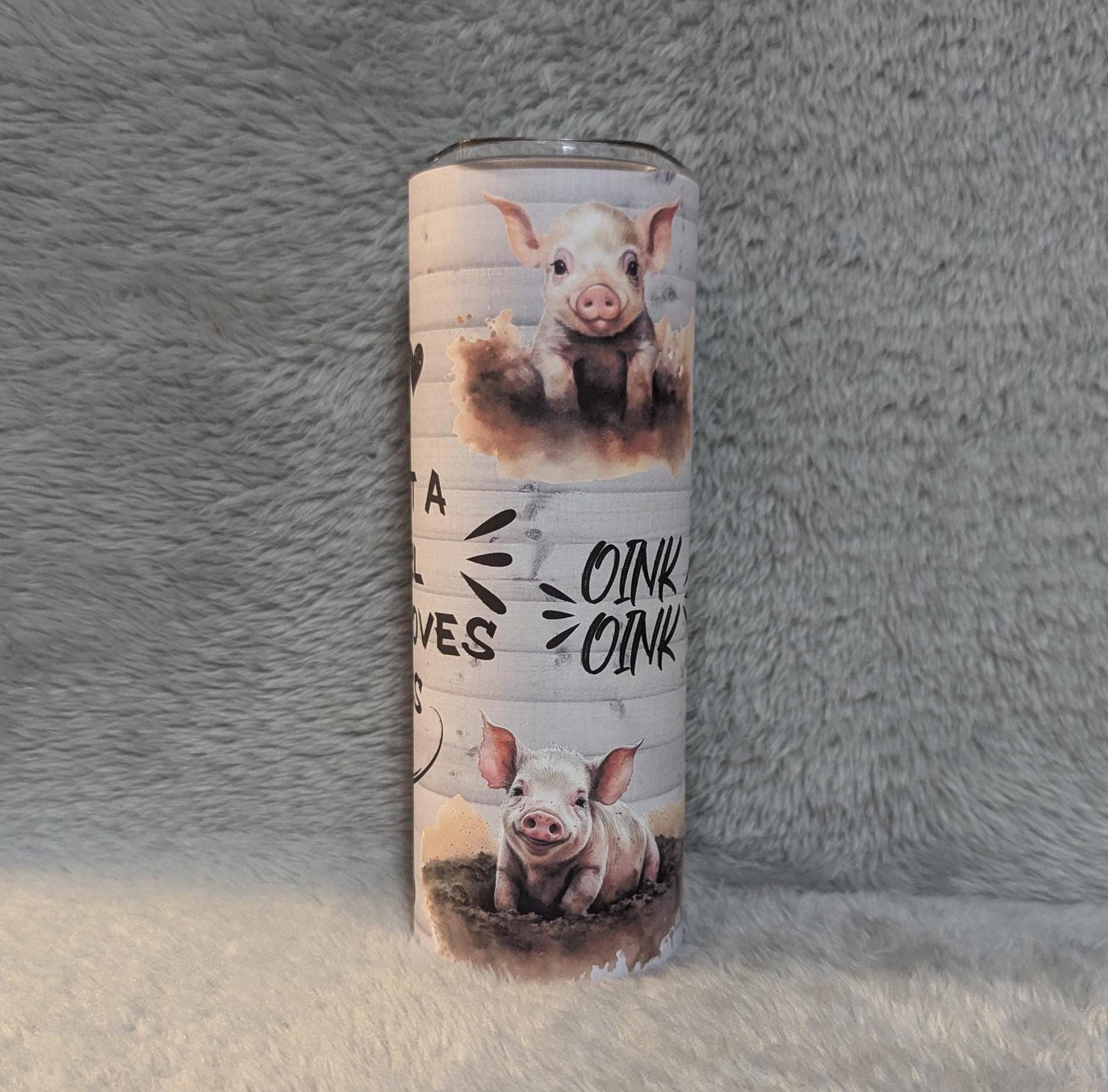Just A Girl Who Loves Pigs Tumbler 20oz With Reusable Straw