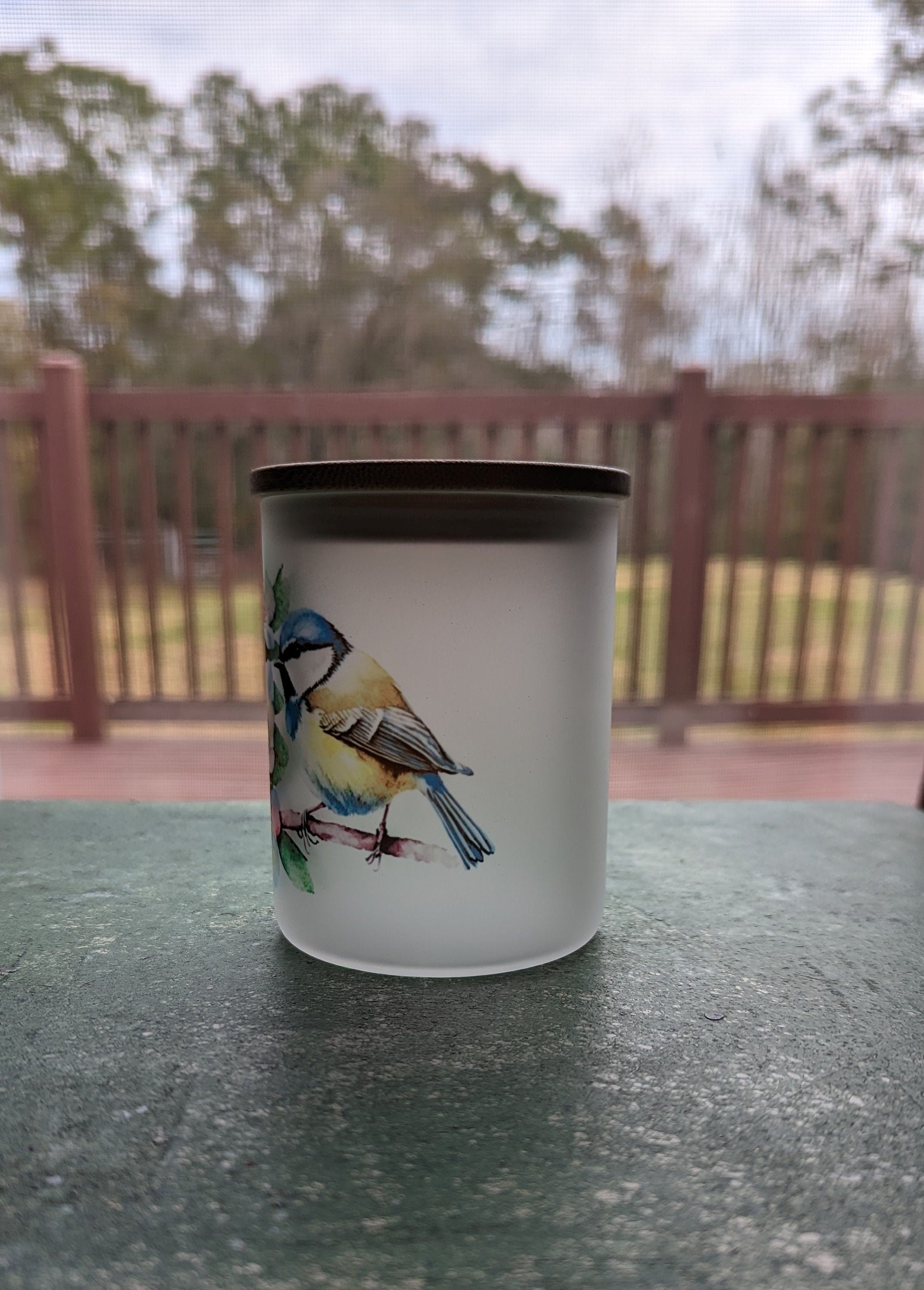 Bird Candle Holder With A Battery Operated Flickering Tea Light