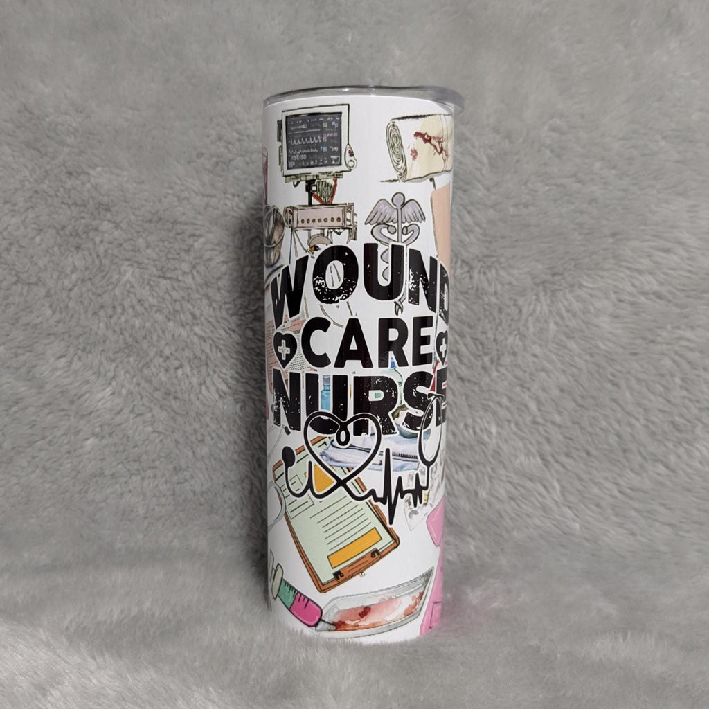 Wound Care Nurse Tumbler 20oz With Reusable Straw