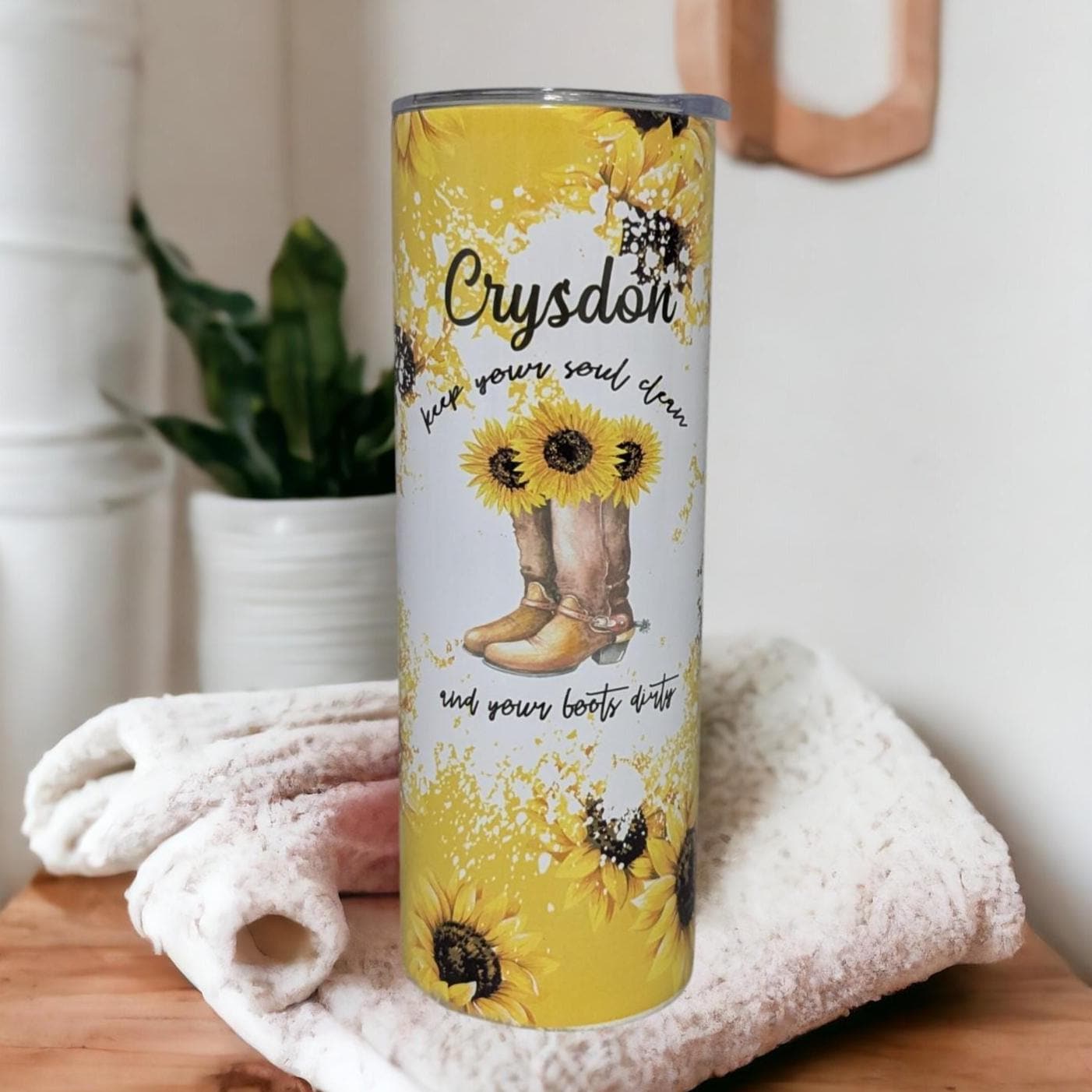 Country Girl Tumbler 20oz With Reusable Straw, Can Be Personalized