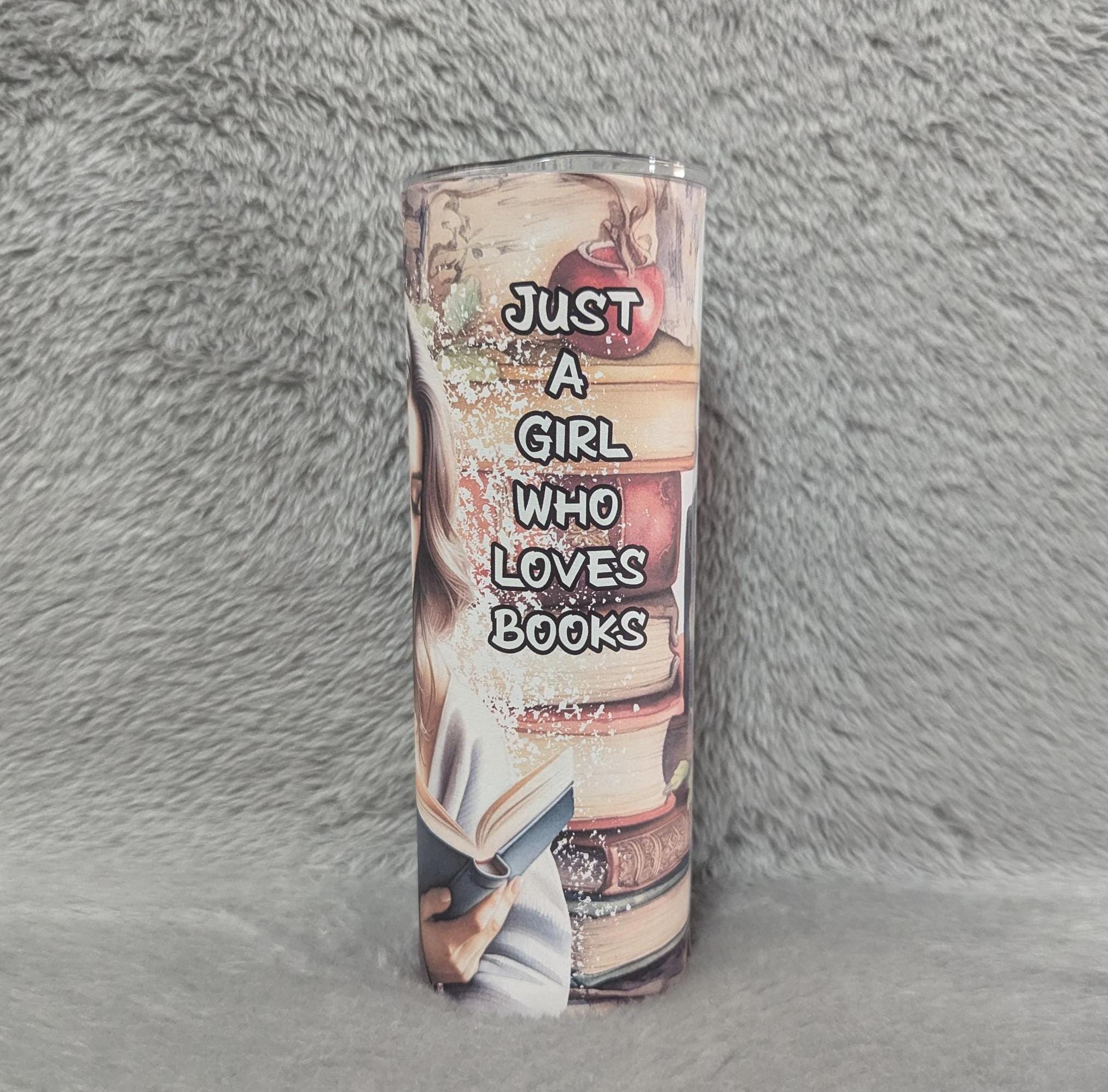 Just A Girl Who Loves Books 20oz Tumbler Can Be Personalized