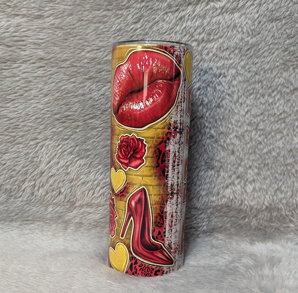 Beautiful Diva Tumbler 20oz With Reusable Straw