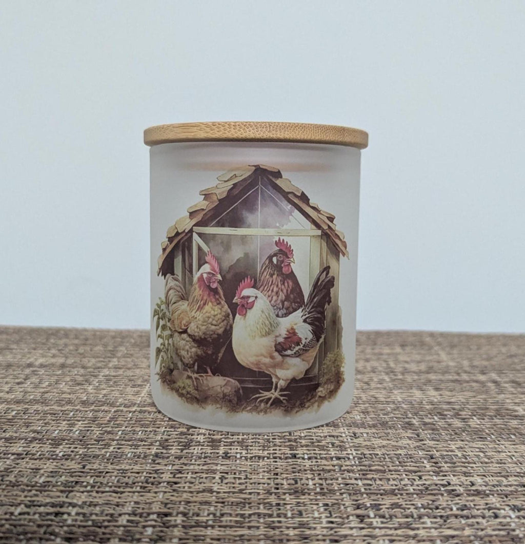 Chicken Candle Holder With A Battery Operated Flickering Tea Light
