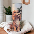 Cocker Spaniel Puppy Tumbler 20oz With Reusable Straw, Can Be Personalized
