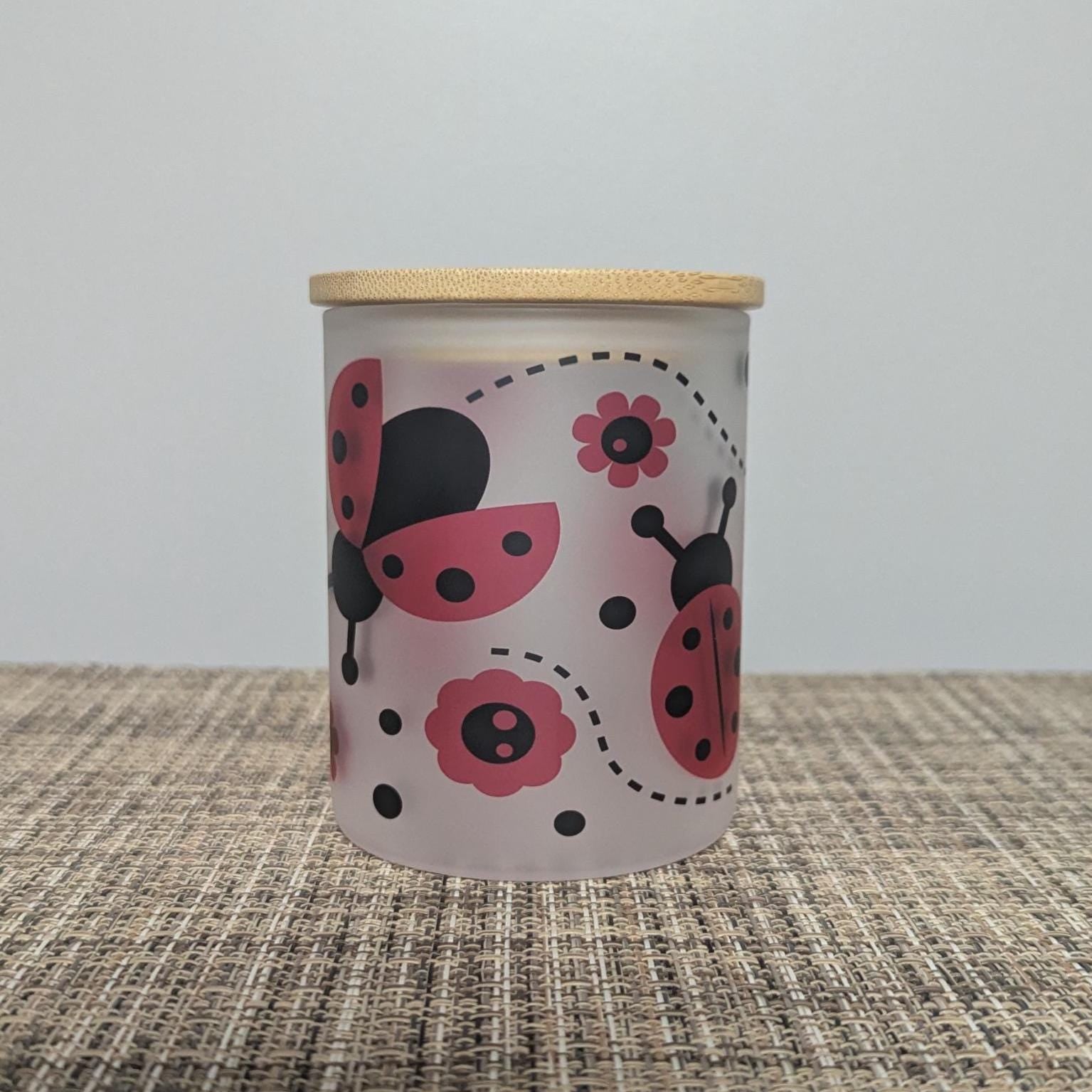 Ladybug Candle Holder With A Battery Operated Flickering Tea Light