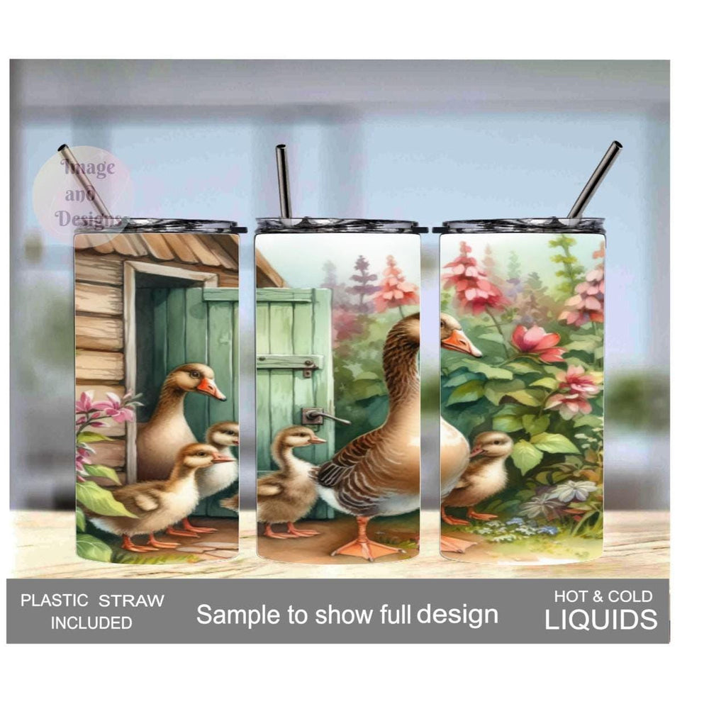 Kids Goose Tumbler 15oz With Reusable Straw, Can Be Personalized