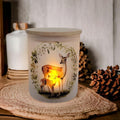 Deer With Fawn Candle Holder With A Battery Operated Flickering Tea Light