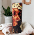 Vizsla Dog Tumbler 20oz With Reusable Straw, Can Be Personalized