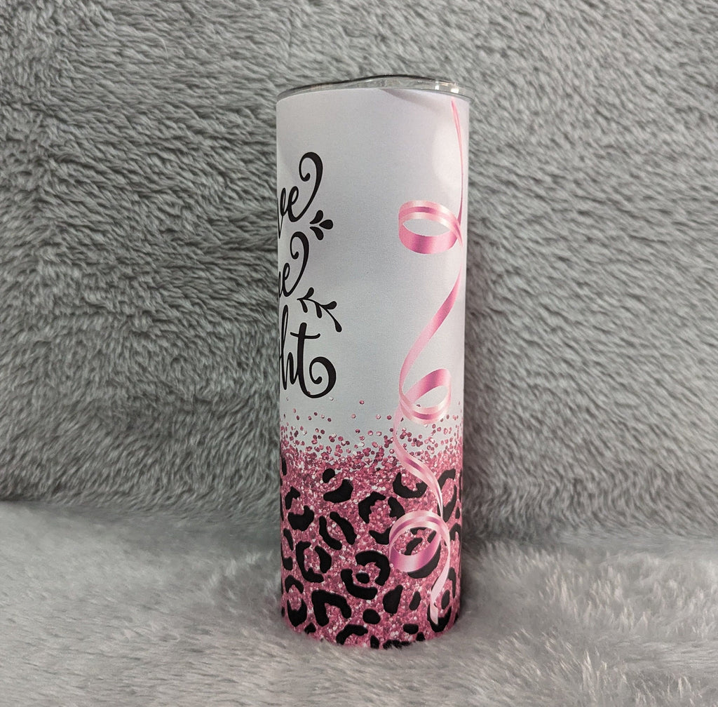 Live Love Fight Cancer Survivor Tumbler 20oz With Reusable Straw
