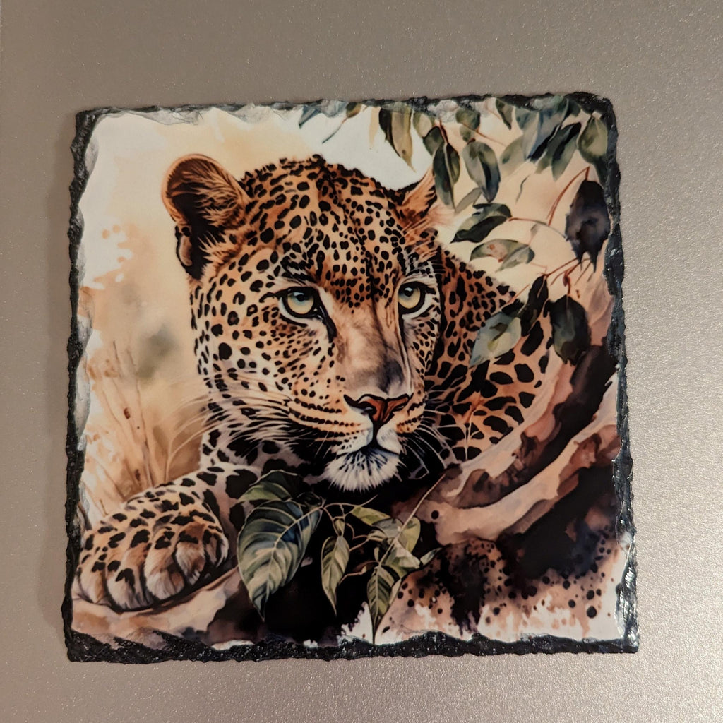 Slate Leopard Picture With Display Legs