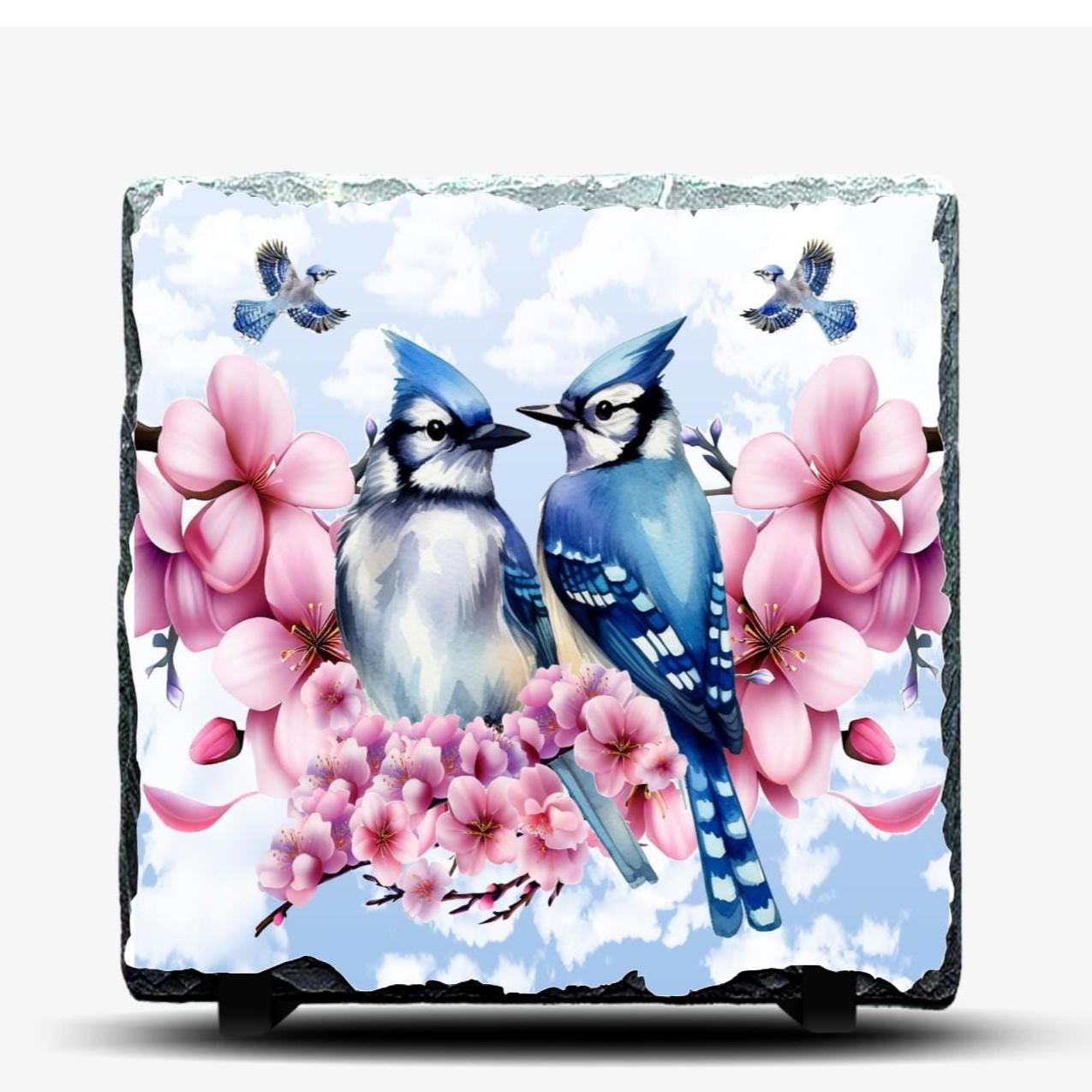 Blue jay Slate Picture With Display Legs