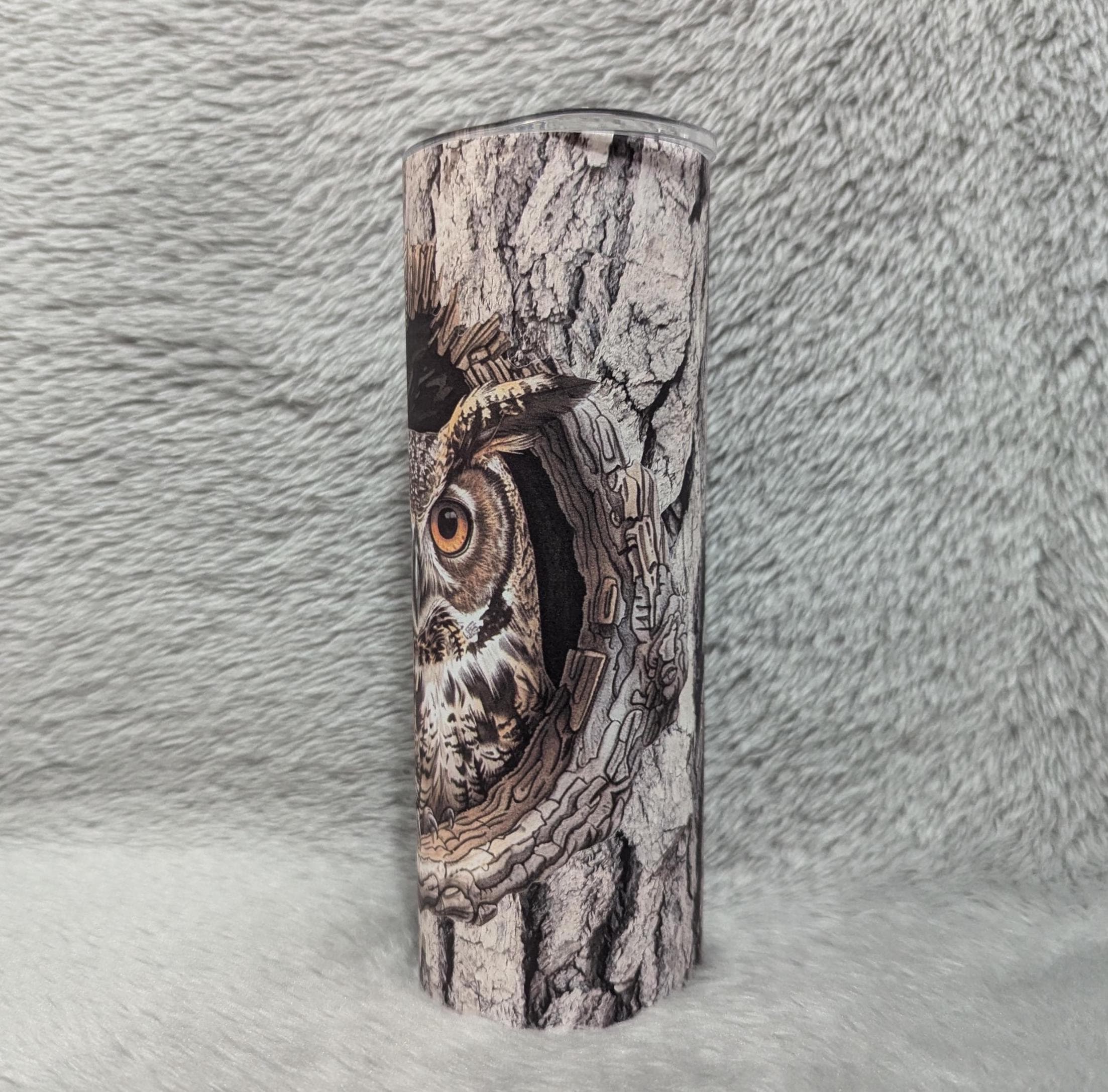 Owl Tumbler 20oz With Reusable Straw, Can Be Personalized