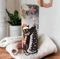 Funny Christmas Cat Tumbler 20oz With Reusable Straw, Can Be Personalized