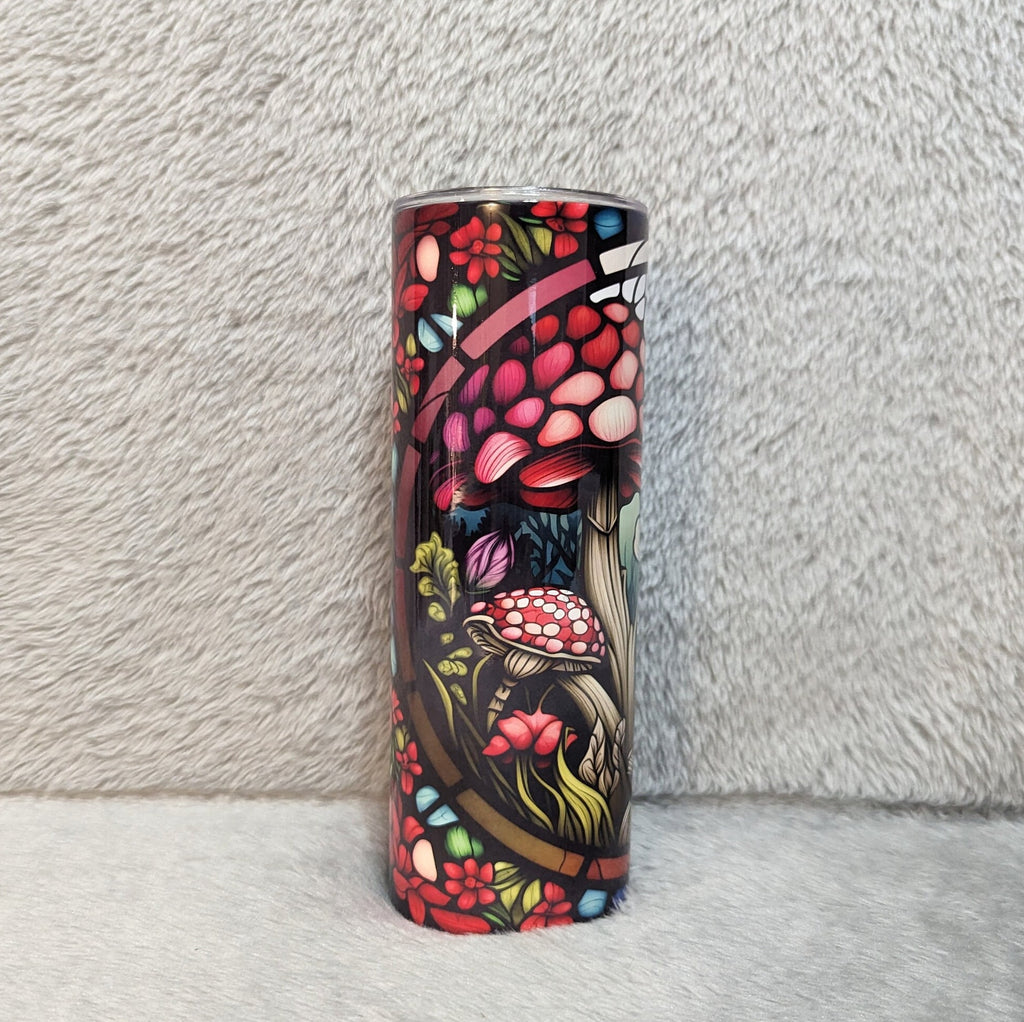 Mushroom Tumbler 20oz With Reusable Straw