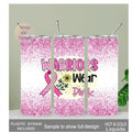 Warriors Wear Pink Cancer Survivor Tumbler 20oz With Reusable Straw, Can Be Personalized