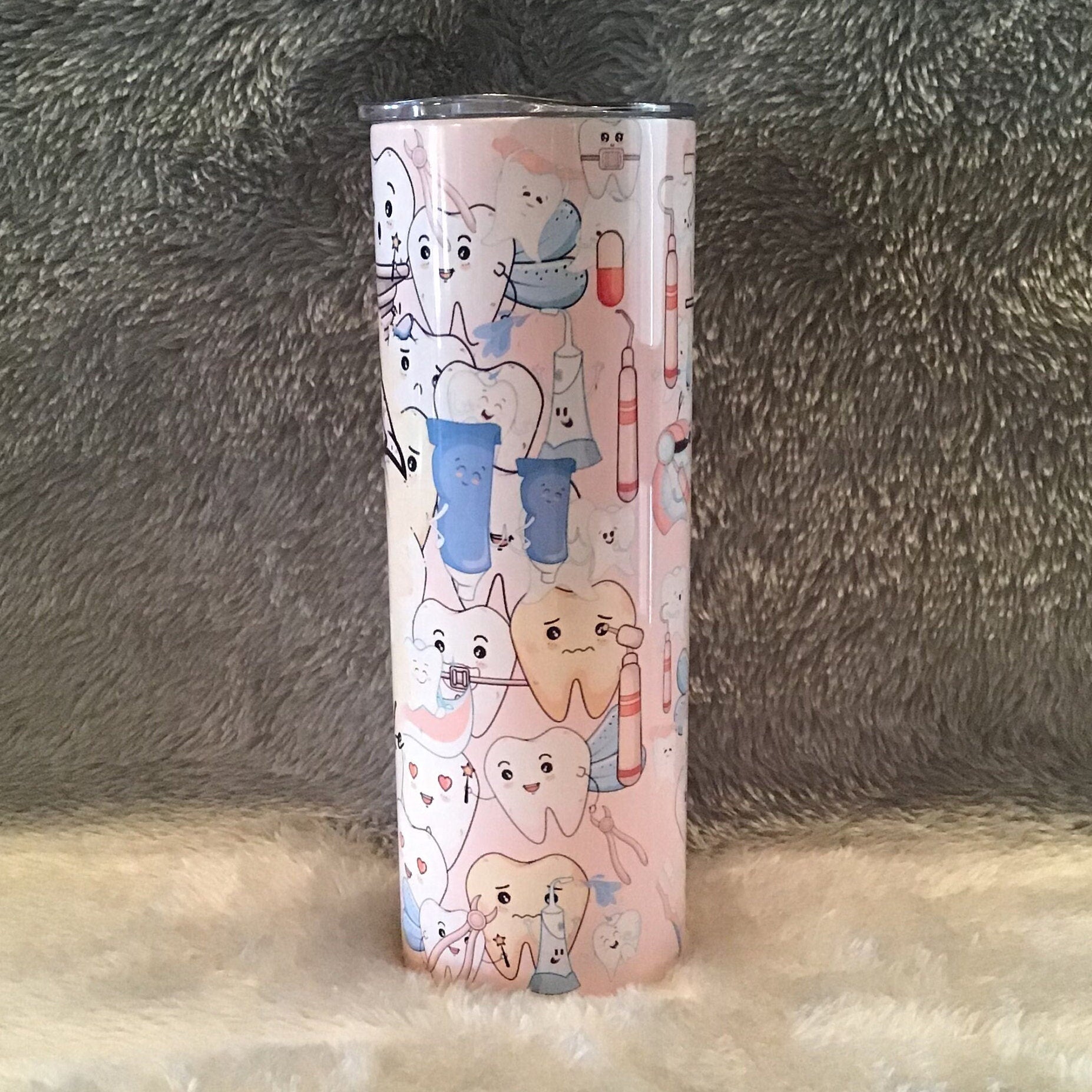 Dental Life Dentist Tumbler 20oz With Reusable Straw, Can Be Personalized