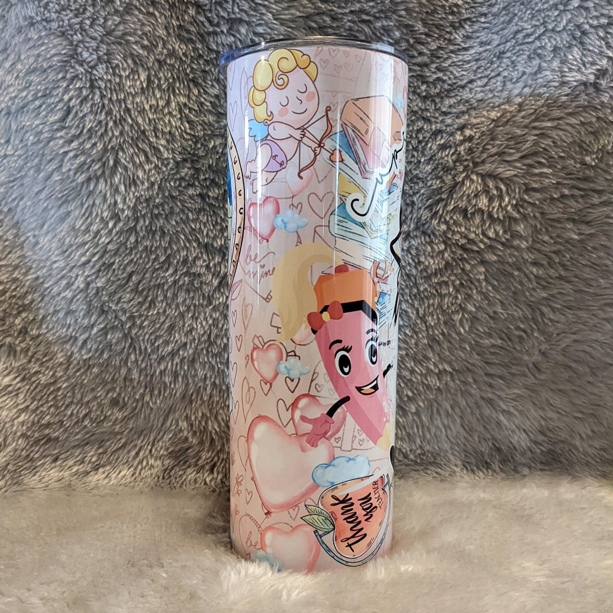 Teacher Tumbler 20oz With Reusable Straw, Can Be Personalized