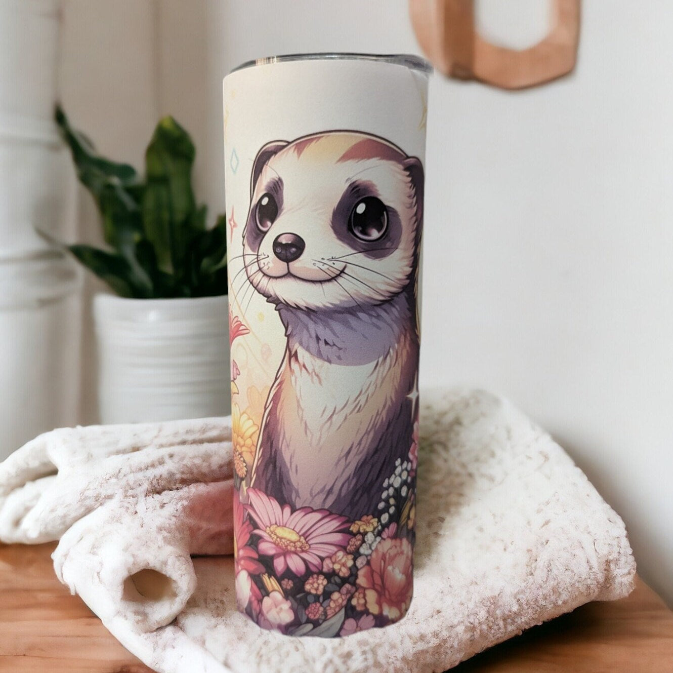 Meerkat Tumbler 20oz With Reusable Straw, Can Be Personalized