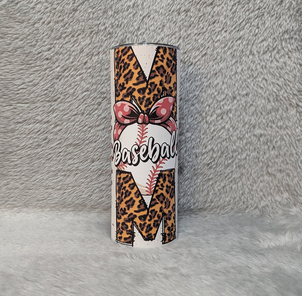Baseball Mom Tumbler 20oz With Reusable Straw