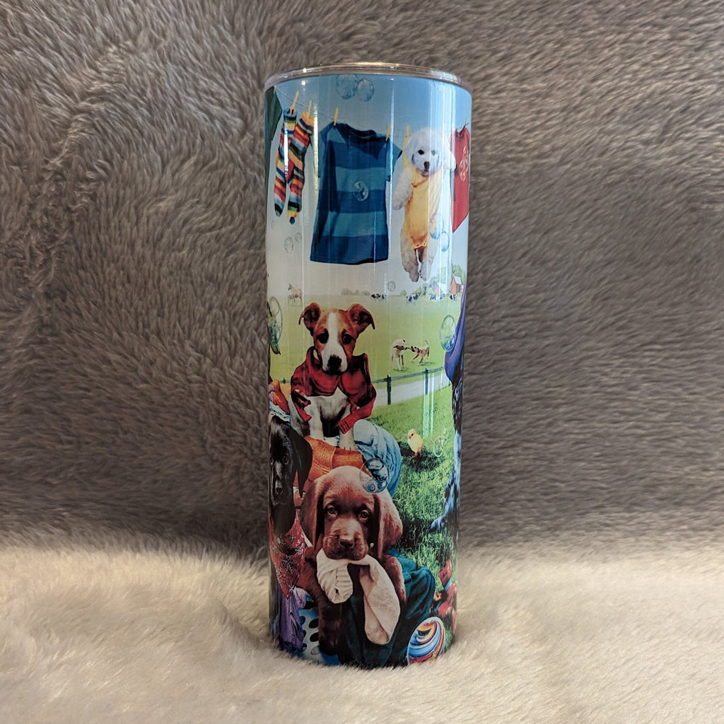 Dog Tumbler 20oz With Reusable Straw, Can Be Personalized