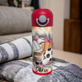 Kids Sports Ball Water 12oz With A Reusable Straw Can Be Personalized