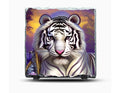 White Tiger Slate Picture with Display Legs