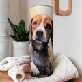 Beagle Puppy Tumbler 20oz With Reusable Straw, Can Be Personalized