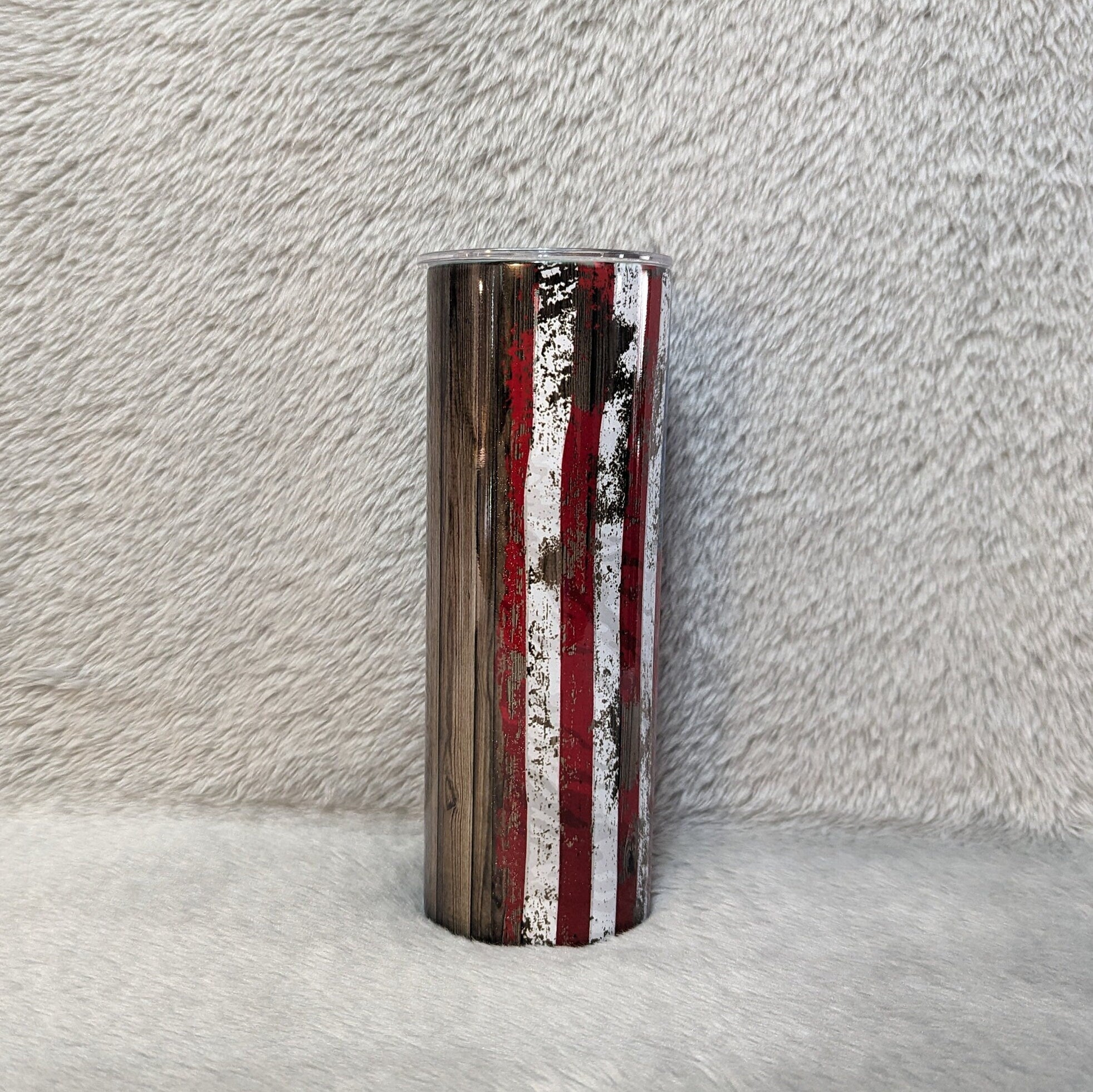Patriotic Tumbler 20oz With Reusable Straw, Can Be Personalized