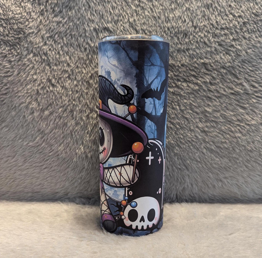 Halloween Voodoo Mummy Tumbler 20oz With Reusable Straw, Can Be Personalized