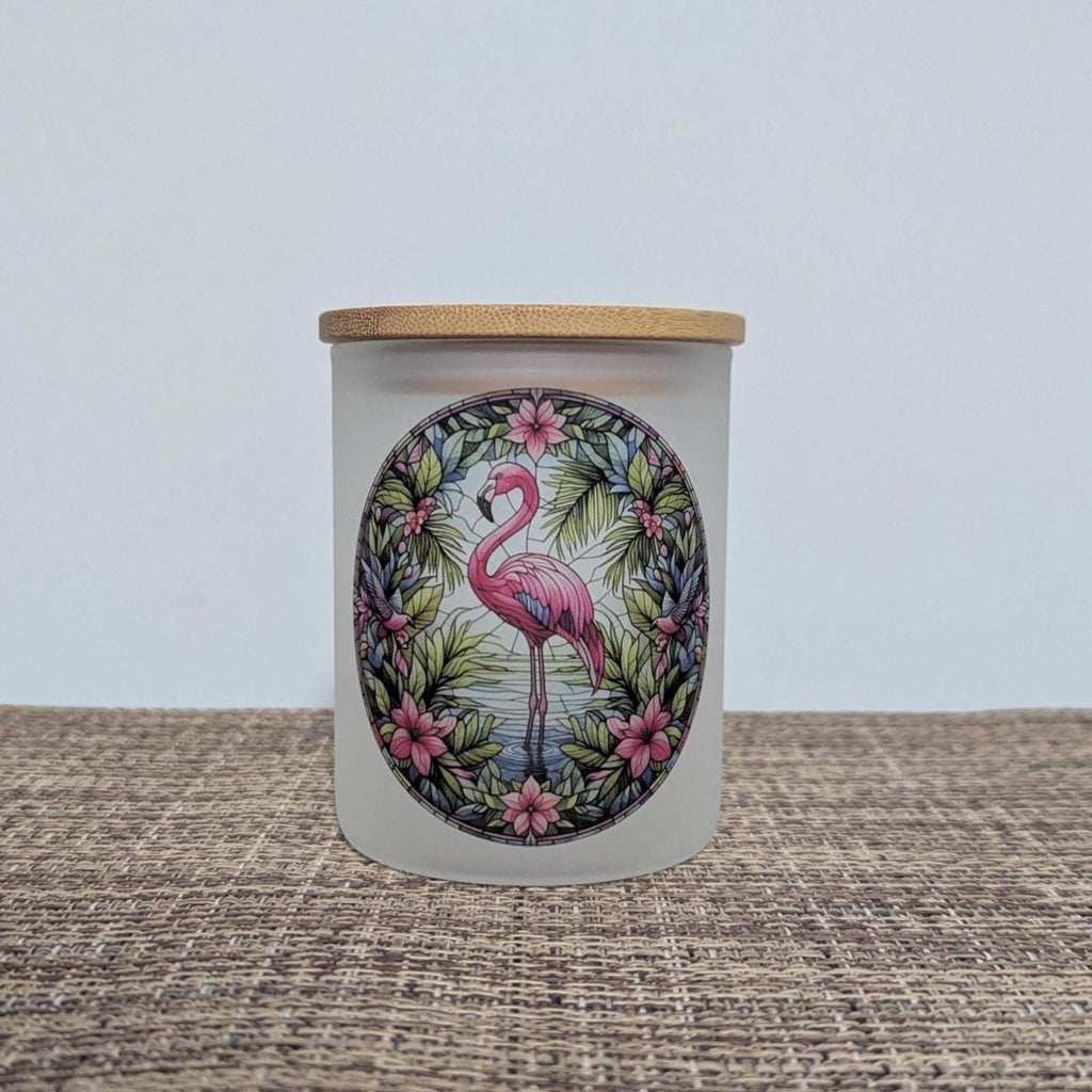 Flamingo Candle Holder With A Flickering Tea Light