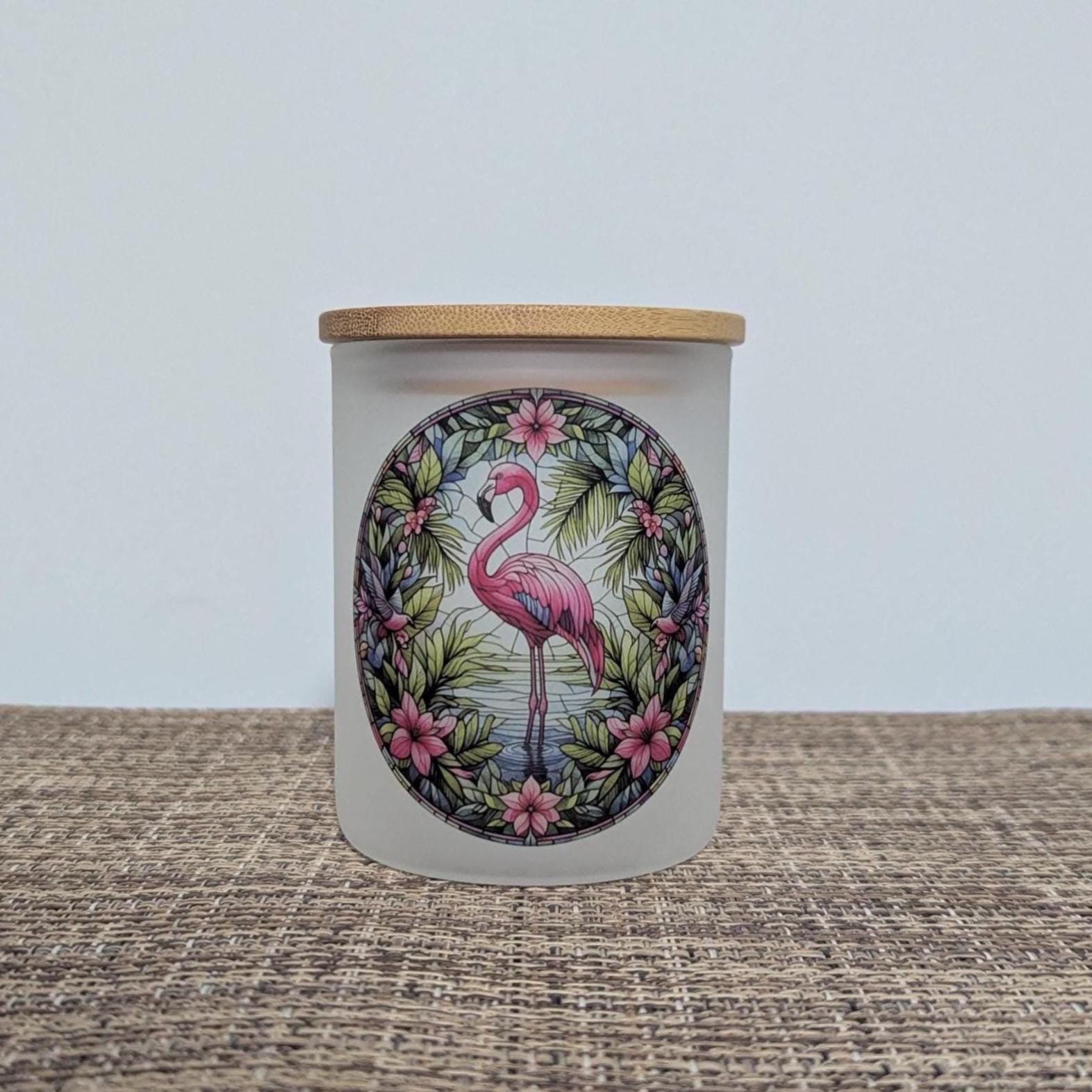 Flamingo Candle Holder With A Flickering Tea Light
