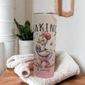 Cute Baking Goose Tumbler 20oz With Reusable Straw, Can Be Personalized