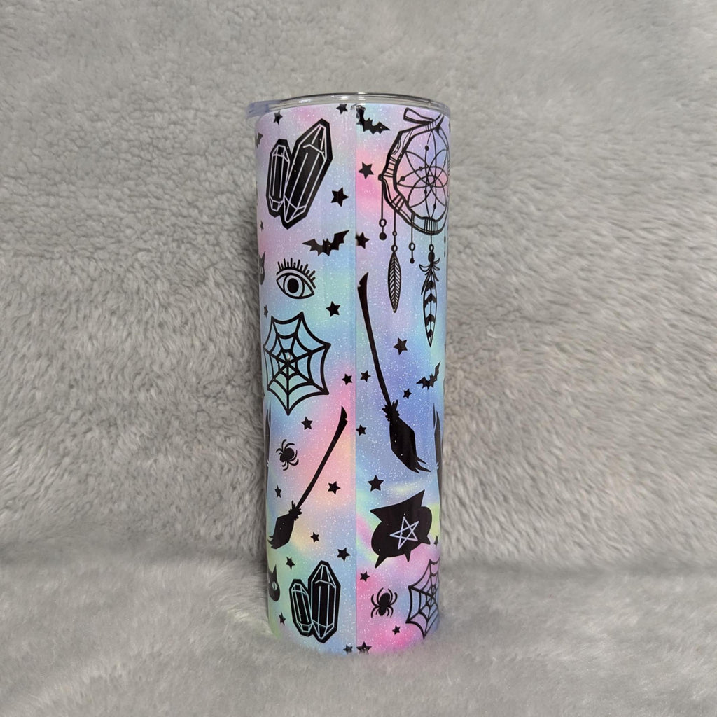 Witchy Vibes Tumbler 20oz With Reusable Straw, Can Be Personalized
