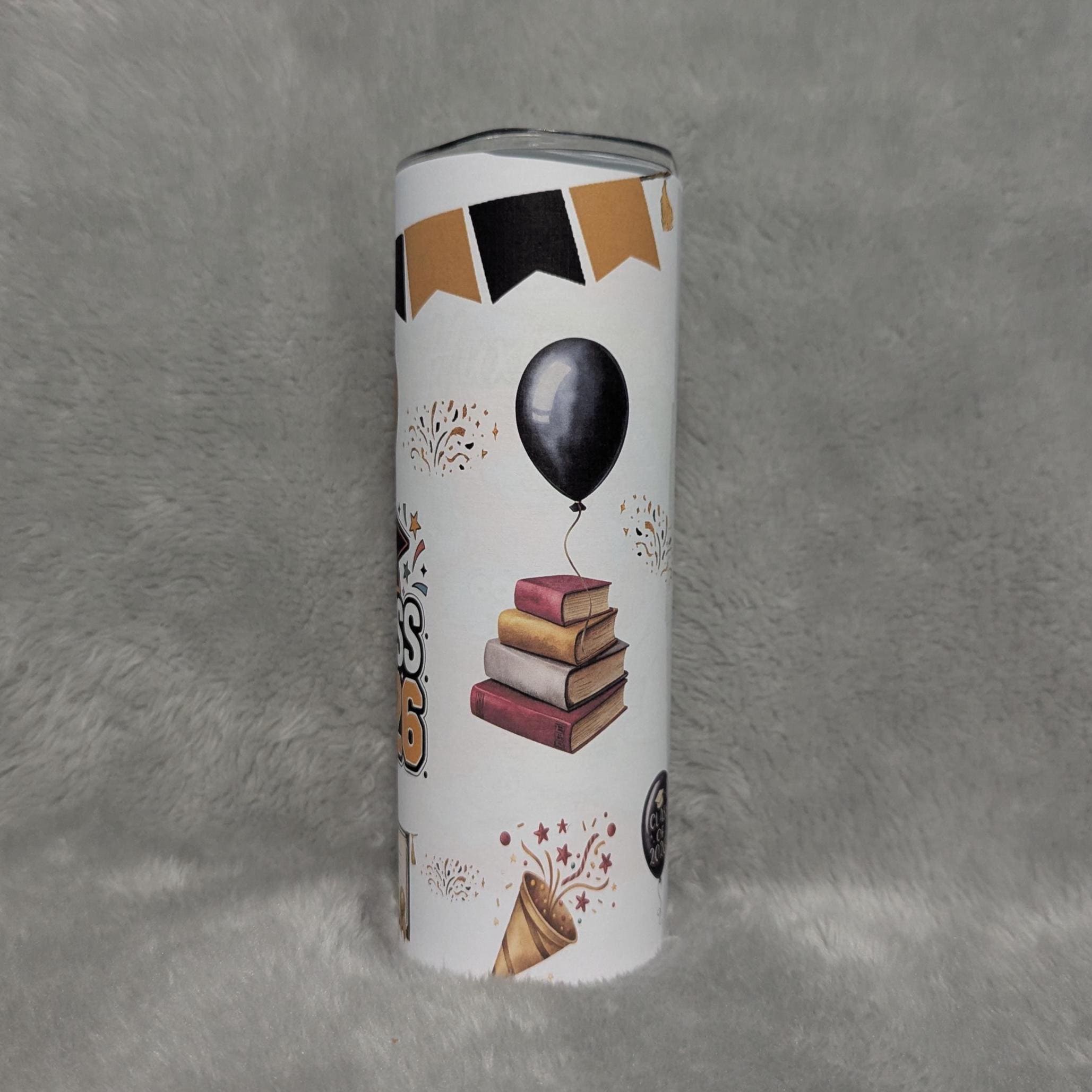 Class of 2026 Graduation Tumbler with Reusable Straw
