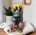 Witches Cauldron Halloween Tumbler 20oz With Reusable Straw, Can Be Personalized