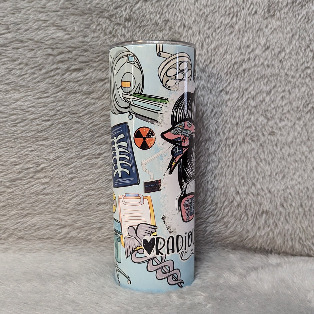 Radiology Tech Tumbler 20oz With Reusable Straw, Can Be Personalized