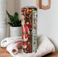 Santa Christmas Rules Tumbler 20oz With Reusable Straw