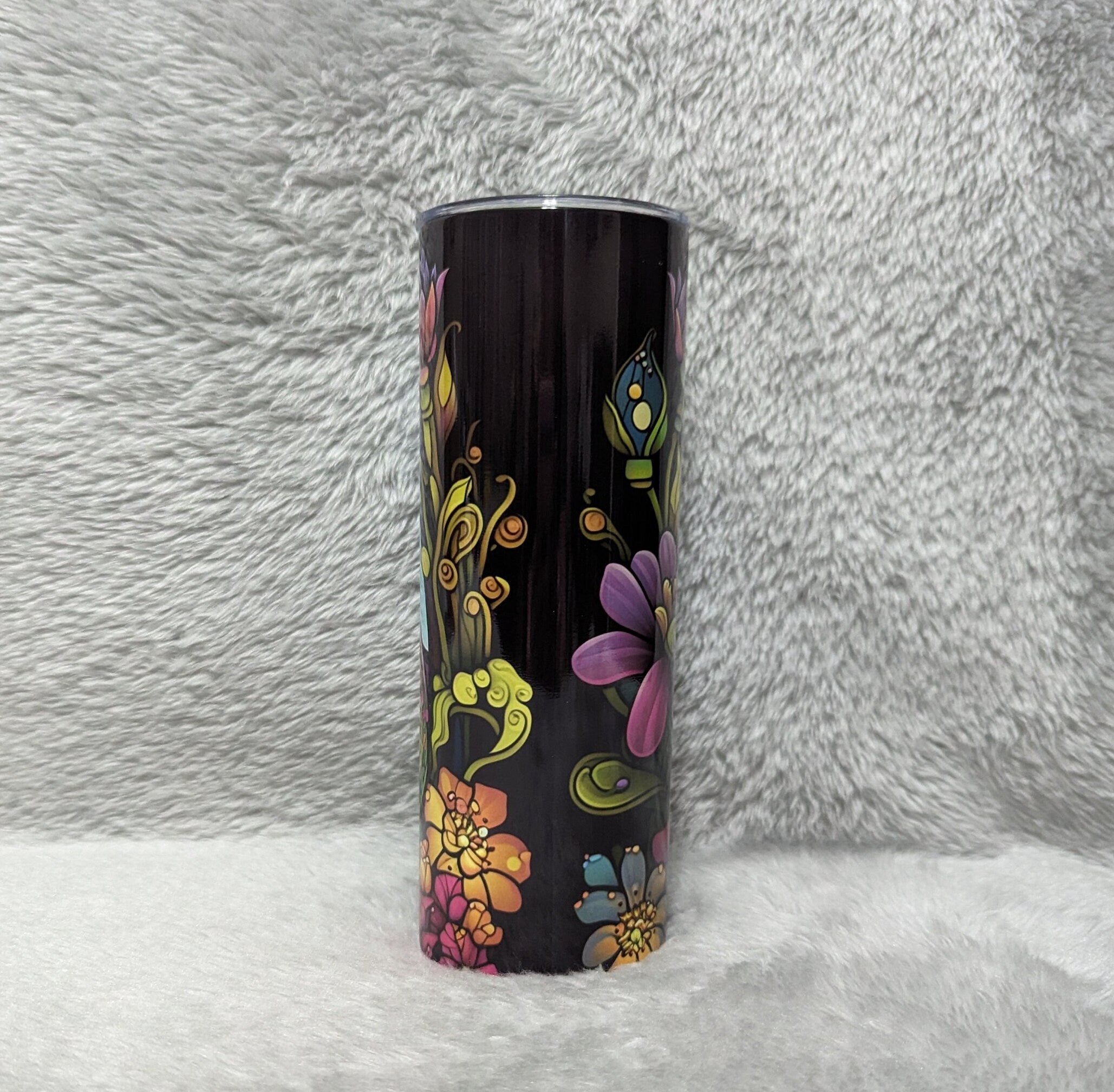 Frog Tumbler With Stained Glass Design 20oz With Reusable Straw, Can Be Personalized