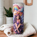Pretty Girl Fairy Tumbler 20oz With Reusable Straw, Can Be Personalized
